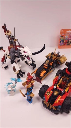 LEGO NINJAGO Kai and Cole's Combiner Vehicles (71864) vs Zilvar and Grimtak the Dragon Beast (71863)