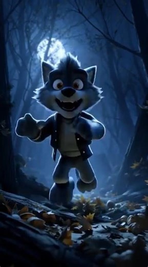 Magical Forest Animation | Cute Wolf Video Loop#youtubeshorts #trending #animation