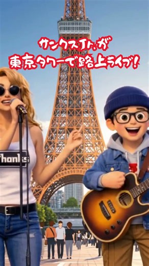 ＃1282 Neon Market Love《サンクスJr. ストリート突撃ライブ》ストリートシンガー/路上パフォーマンス/サンクス先生