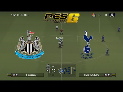 PES 6: Newcastle United vs Tottenham Hotspur - Pro Evolution Soccer 6 Gameplay