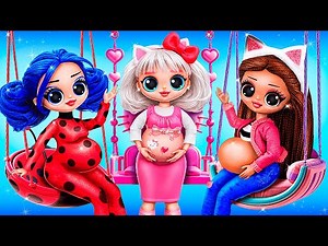Hello Kitty, Ladybug, and Gabby Are Going to Be Moms! Crafts for LOL Dolls OMG