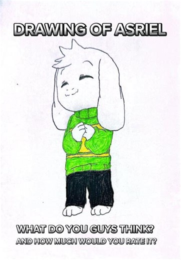 My drawing of Asriel. #undertale #deltarune #asriel #drawing #rating