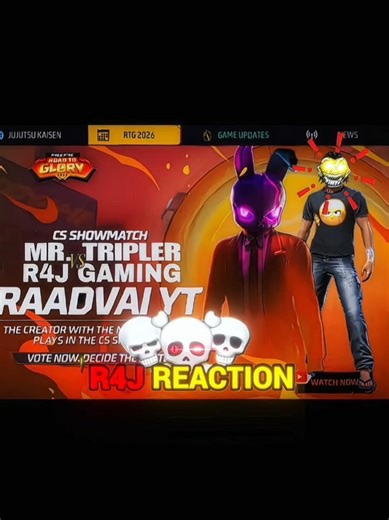 R4J X ROAD TO GLORY 😱☠️ #r4jgaming #freefire