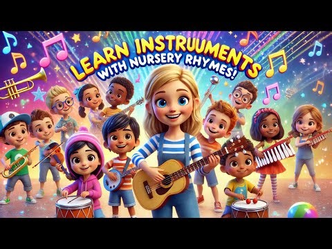 🎵 Learn Instruments with Popular Nursery Rhymes | Fun Kids Music Mashup! 🎸🥁🎺