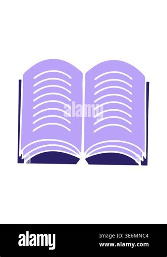 vibrating motion animation of flat symbol of a open book icon Stock Video Footage - Alamy