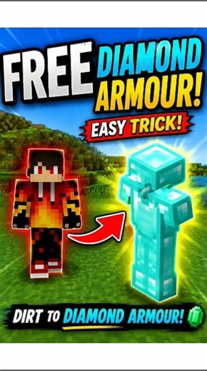 How to Get Diamond Armor From Dirt in Minecraft! 🤯 #shorts #trendingshorts #trend