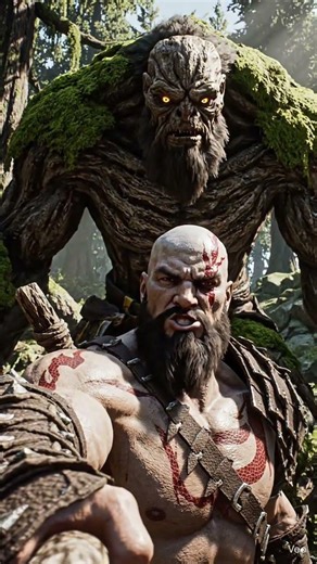 God of war takes a walk through the woods