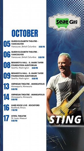 Sting Tour 2026