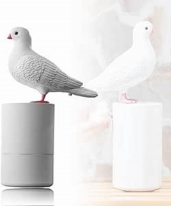 Bird of Peace Foam Soap Dispenser - Funny Pigeon Poop Induction Hand Washer Automatic Touchless Soap Dispenser for Kitchen & Bathroom (White)