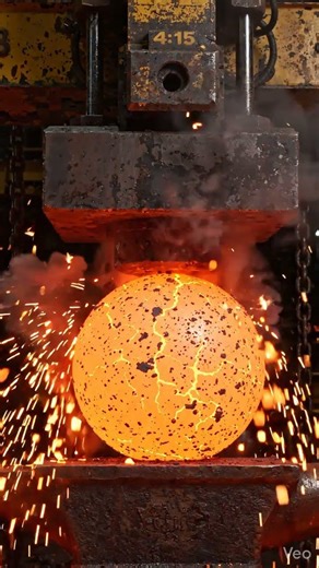 How Is 100-Ton Press vs Red Hot Steel | #factory| #factoryproducts #welding #dangerousjobs