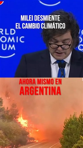 Ya la vimos on Instagram: "Milei es un negador serial del cambio climático y lo demostró en Davos sin filtros. @yalavimos_"