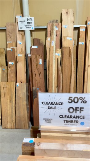 50% OFF – Blue Dot Clearance Timber! We’ve just added heaps of new timber to our Blue Dot Clearance section – all at half price! Perfect for DIY projects, small builds, and anyone chasing a bargain. 📍 In-store only at Mountain River Timber 20 Howards Rd, Beverley SA 📞 Call 0410 797 891 #TimberSale #50PercentOff #ClearanceTimber #DIYTimber #AdelaideTimber #MountainRiverTimber | Mountain River Timber