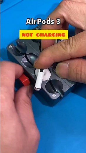 How to fiix airpods 3 no charging problem? ✅👍. #repair #airpodsrepair #airpodsnotcharging #diyrepair