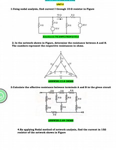 UNIT-IIUsing nodal analysis, find current I through \mathbf { ... | Filo