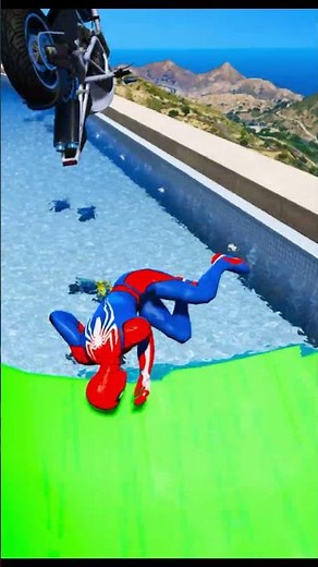 SPIDERMAN CRAZY JUMPS/FALLS #103 (GTA 5 Spider-Man Fails)