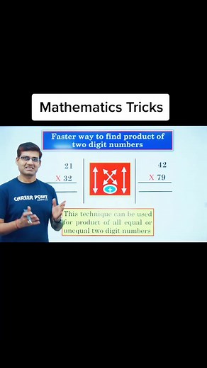 Quick method to multiply two digits. #careerpoint #edutok #trickymaths #mathstrick #maths #edutiktok
