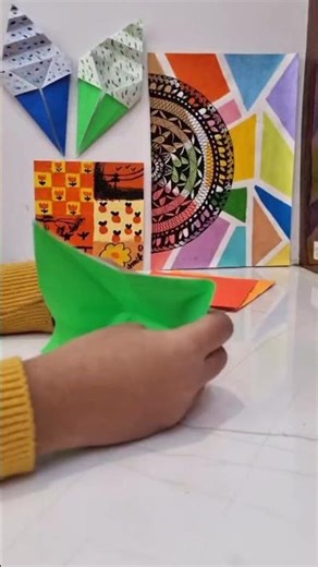 BTS of Colourful Origami Hearts | Easy Paper Folding Craft 💛💙💖