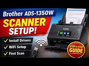 Brother ADS-1350W Setup Tutorial | Install Driver, Connect WiFi & Scan Documents!