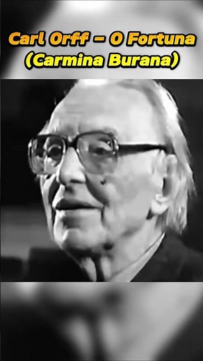 the moment when legendary Carl Orff listened his own masterpiece.