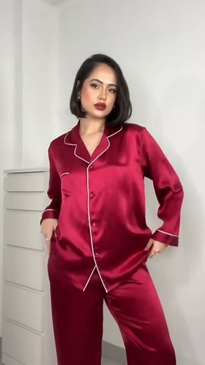 12 reactions |  SALE is LIVE — shop your silk nightwear before it’s gone! ✨ Sleep in style with our Maroon Silk PJ Set — soft, shiny, and oh-so-luxurious. ️ Check out our website Tap “Shop Now” to upgrade your beauty sleep. #SilkPajamas #LuxurySleepwear #MaroonPJSet #1111Sale #WomensNightwear #ShopNow | Panda Bags | Facebook