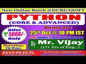 PYTHON Online Training @ DURGASOFT