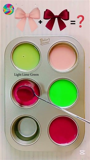 Mixing Soft Peach pink, Bright Neon Green & Cherry Pink|3 Elegant Color Combinations You’ll Love! 🎨✨