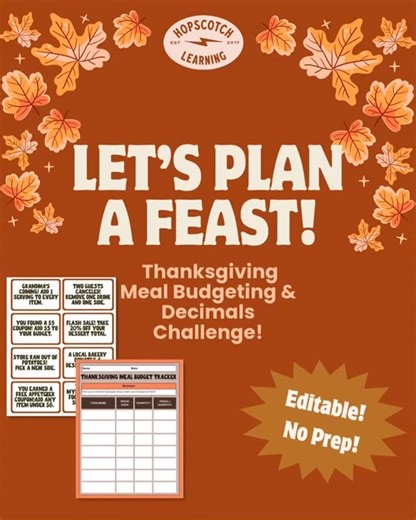 Your students are officially the Thanksgiving planners 🥧🍗💰 They’ll design a full feast, total the cost, and stay on budget—all while practicing decimal operations and financial literacy. Perfect for the week before break: engaging, standards-aligned, and zero prep. 👉 Link in bio to grab this real-world Thanksgiving math project for grades 4–6! #thanksgivingmath #realworldmath #financialliteracy #decimaloperations #teacherlife #mathcenters #mathproject #upperelementary #mathclass #handsonmath