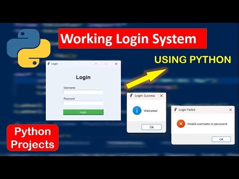 Create Working Login System Using Python | Python Projects.