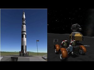 KSP Making History Apollo Saturn 5 with integrated Rover