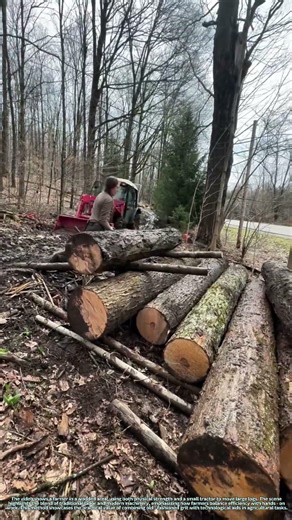 Moving Logs with Muscle and Machine: How Traditional Farming Meets Modern Tools