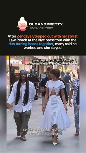Zendaya & Law Roach Turn Heads at the NYC Press Tour#zendaya #lawroach #fashion #nyc #odyssey#trend