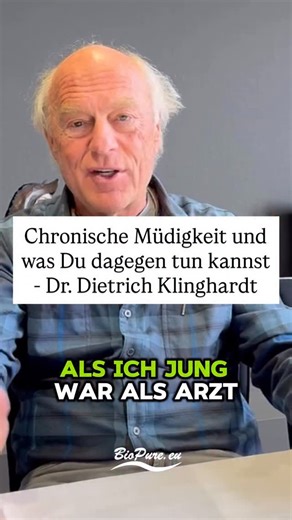 Dr. Dietrich Klinghardt über chronische Müdigkeit. Alle Produkte erhältlich in unserer Bio zu 12% Rabatt | Biopure