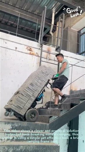 The Smart Way to Move Bricks Upstairs! DIY Hack