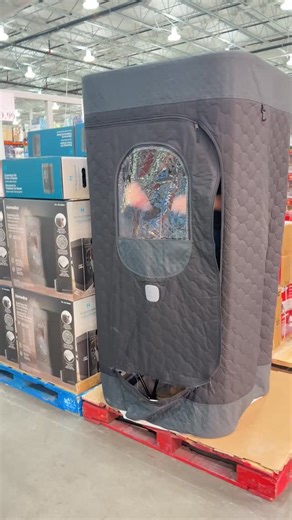 Costco Lovers Canada (yyccostcolovers) on Instagram: "@Homedics.canada Portable Premium Steam Sauna FIT CHECK @costco_canada Calgary Taza January 2026. This looks amazing and is portable. Relax, unwind, and recover with the ultimate steam sauna experience now in the comfort of your home. The Homedics Premium Steam Sauna heats up to 57.2°C (135°F) with 100% humidity, improve sleep, soothe sore muscles, and promote healthy skin and many other health benefits. With simple, tool-free setup and steam