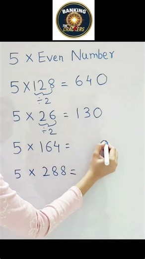 Multiply by 5 in seconds 😎No calculator. No confusion.Just one smart maths trick 🧠✨#CompetitiveExams