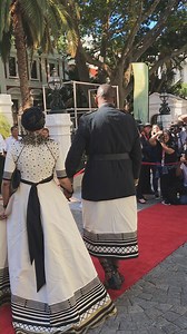 Mandla Mandela and his wife, Rabia, showing off a gorgeous baby bump, in co-ordinated traditional clothing at SONA 2017. Get all the LIVE action on EWN’s live blog http://bit.ly/2luh697 | Eyewitness News