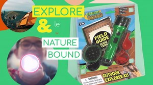 Nature Bound Outdoor Explorer Kit with Flashlight, Compass, Whistle, and Field Guide, Gift for Boys and Girls for Hiking, Camping, and Exploring Nature