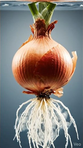 Grow Onion in Water at Home | Amazing Root Timelapse 4K🌱#viral #timelapse