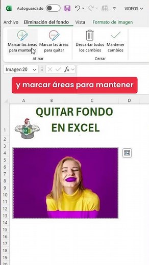 HOW TO REMOVE IMAGE BACKGROUND IN EXCEL #excel