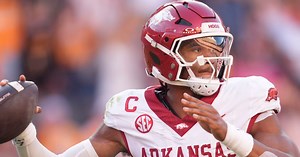 Taylen Green injury update: Arkansas QB exits Texas A&M game after hurting leg