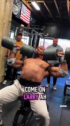 UNBELIEVABLE !! 😱 Larry Wheels 400 Lbs Shoulder Press #gym #larrywheels #heavylifting