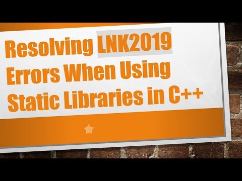 Resolving LNK2019 Errors When Using Static Libraries in C++