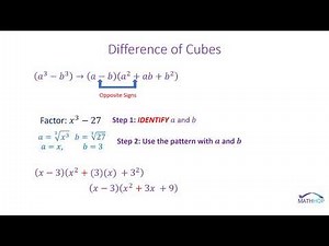 Factoring: Sum and Difference of Cubes