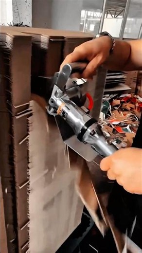 Cardboard Stack Trimming Work Tool with Pneumatic Cutter #worktool