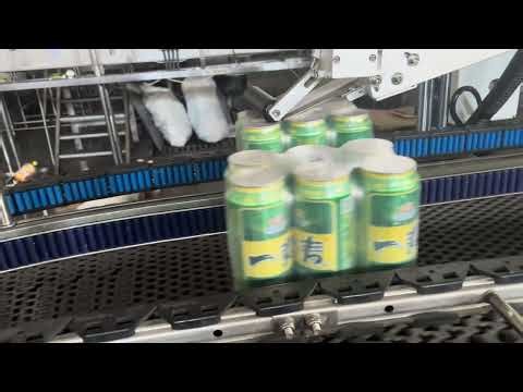 Sleeve wrapped drinking cans top labeler equipment fully automatic