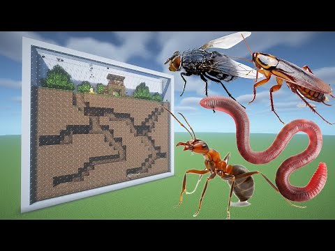 How To Make an Ant, Cockroach, Fly, and Worm Farm in Minecraft PE