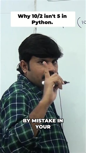 Durga Jobs on Instagram: "Python division: it's tricky! Even if the numbers are whole, the answer is ALWAYS a float. 10 / 2 = 5.0. Mind blown? #PythonTips #CodingLife #Programming #Python3 #LearnPython #TechFacts"