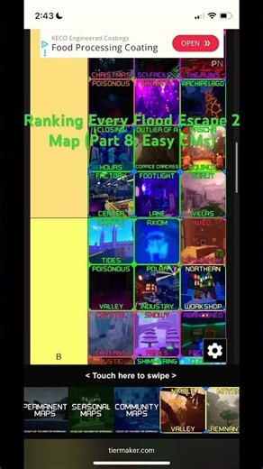 Ranking Every Flood Escape 2 Map (Part 8: Easy Community Maps [CMs]) #floodescape2