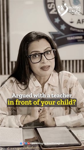 Meghna Mishra on Instagram: "Parents, disagreements with teachers may happen but arguing in front of children affects how they view respect, authority, and discipline. Handle issues privately and calmly. Kids learn more from how we behave than what we say. Strong parent–teacher unity builds confident, responsible children. Follow for more Parenting Hacks with Meghna. [parenting hacks with meghna mishra, meghna mishra, mindful parenting tips, parent teacher conflict, how to handle disagreement wi