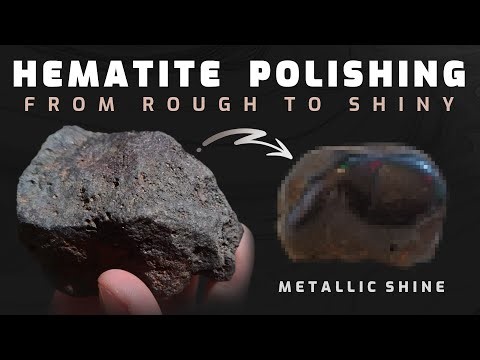 Turning ROUGH HEMATITE into a MIRROR (Satisfying Polishing!)